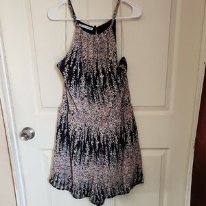 Maurices Black Floral Romper